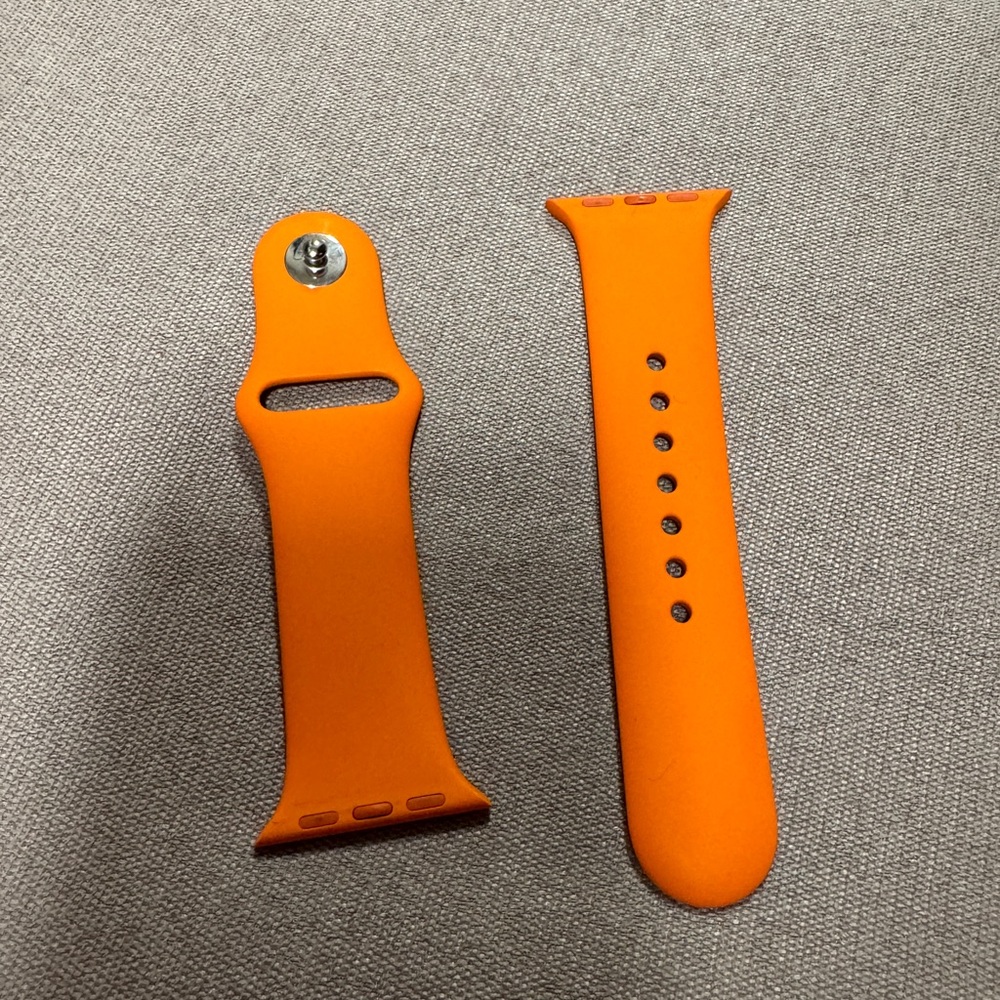 Hermes Apple watch Rubber Orange Strap 41mm